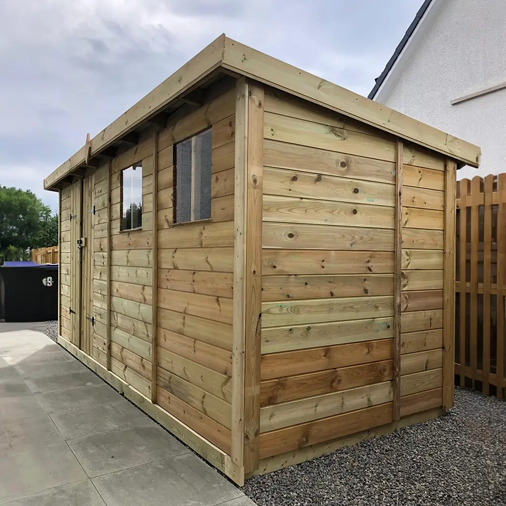 Bespoke Premium Quality Wooden Treated Pent Shed in Aberdeen -G&A Timber Ltd