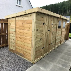 Bespoke Premium Quality Wooden Treated Pent Shed in Aberdeen -G&A Timber Ltd