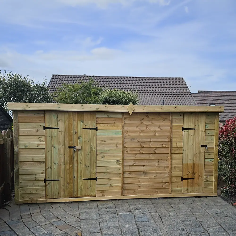 Bespoke Premium Quality Wooden Treated Pent Shed in Aberdeen -G&A Timber Ltd