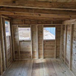 Bespoke Premium Quality Wooden Treated Pent Shed Inside in Aberdeen -G&A Timber Ltd