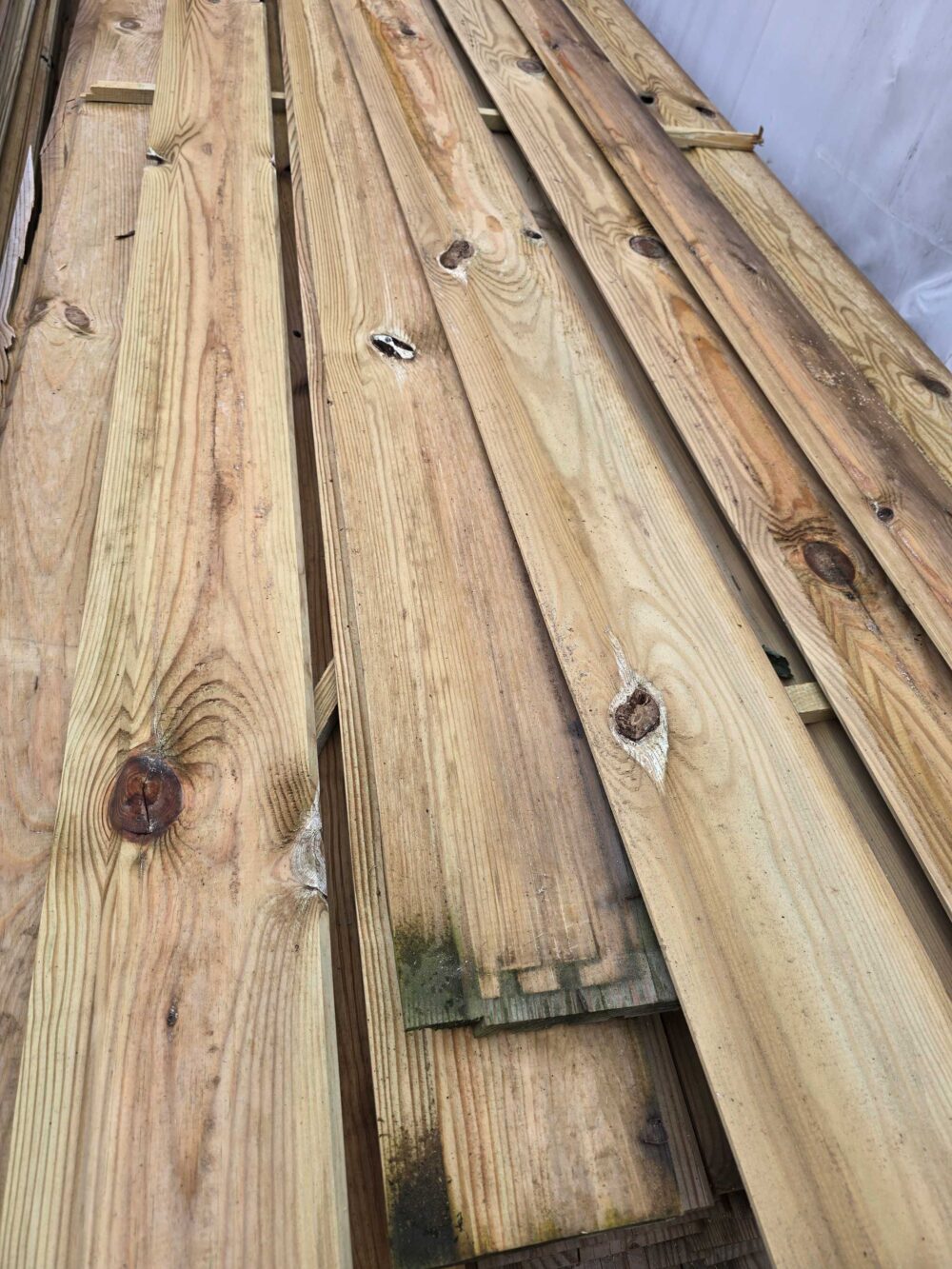 2nd class Pinewood Pressure Treated  T&G cladding 21mm x 145mm x 4m (13ft)