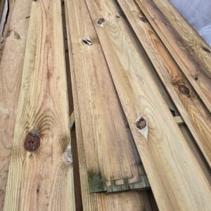2nd class Pinewood Pressure Treated  T&G cladding 21mm x 145mm x 4m (13ft)