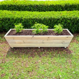 Large Wooden Rectangular Planter 45x45cm x200cm -GA-Timber.com in Aberdeenshire