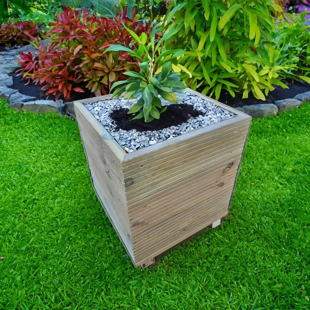 Wooden Square Planter -Ga-Timber.com