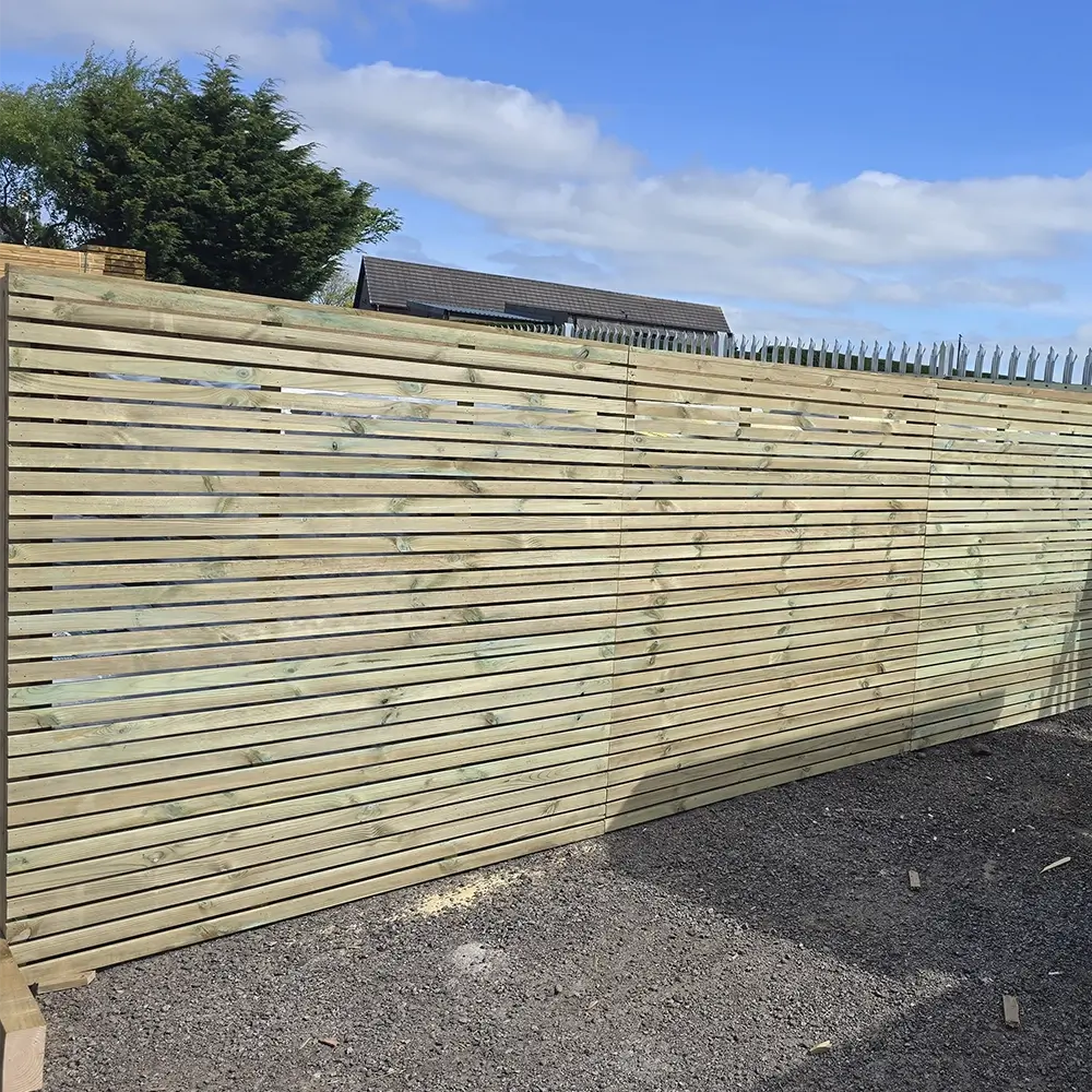 Single Slatted Fence Panel3 Modern Single Slatted Fence Panel for Sale in Aberdeenshire | Ga-Timber