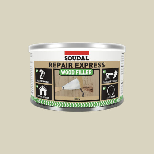 Soudal Repair Express Wood 2 Part HP Filler - Pine (500g) -G&A Timber Scotland