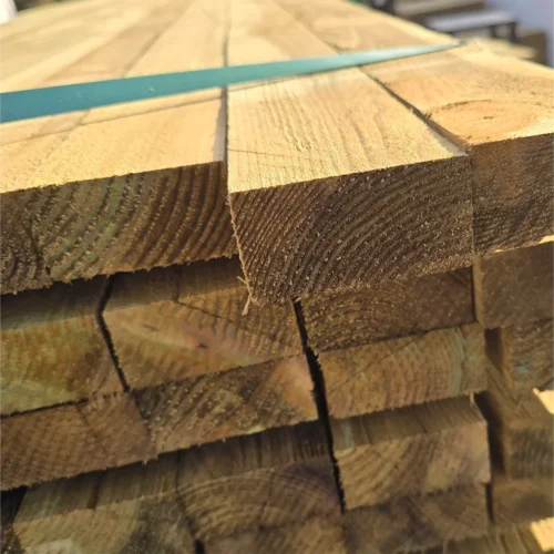 Rough Sawn treated Fence Rail 38mm x 75mm x 3.6m -G&A Timber Merchant Aberdeen