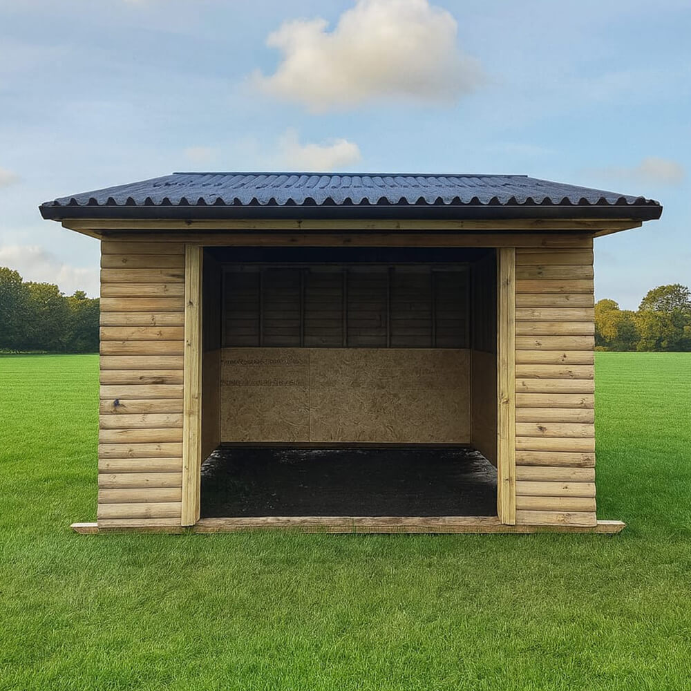 Animal Field Shelter Apex Roof Aberdeen | Open Front Shelter | G&A Timber
