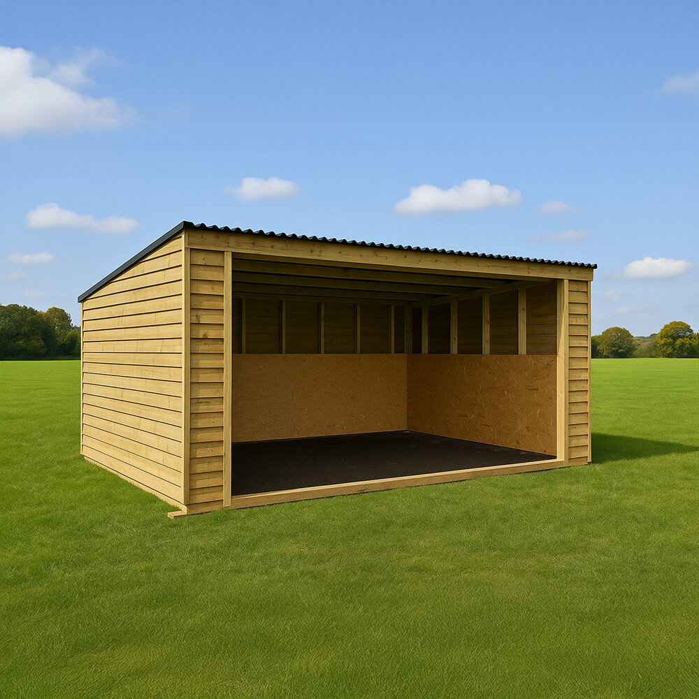 Animal Field Shelter Pent Roof Aberdeen | Open Front Shelter | G&A Timber