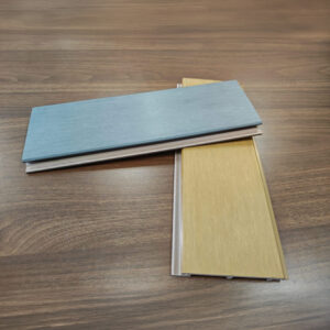 Premium ASA co-extruded cladding in Teak & Grey. Premium ASA co-extruded cladding in Teak & Grey. | G&A Timber Ltd Scotland