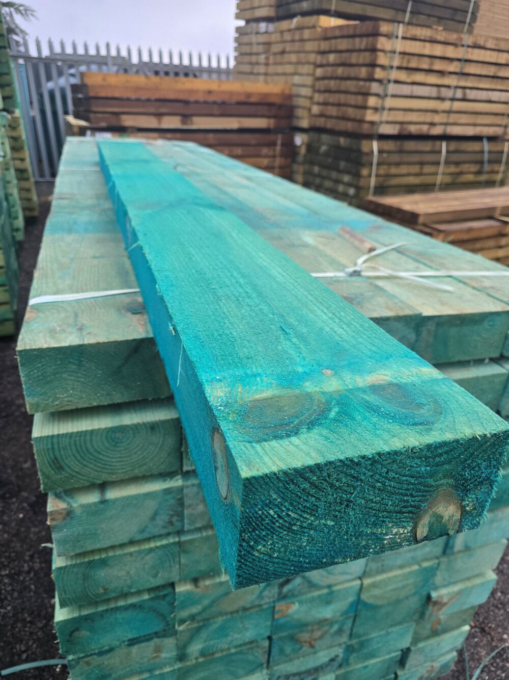 Treated Green Railway sleepers 95mm x 195mm (8×4)