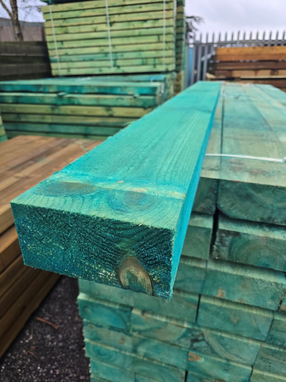 Treated Green Railway sleepers 95mm x 195mm (8×4)