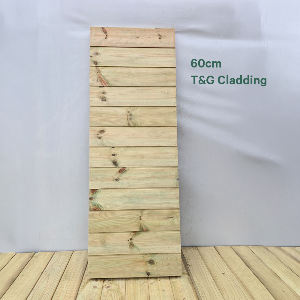Timber Wall Frame Panel 60cm DIY Shed & Garden Room Panels 60cm T&G Cladding | G&A Timber Aberdeenshire