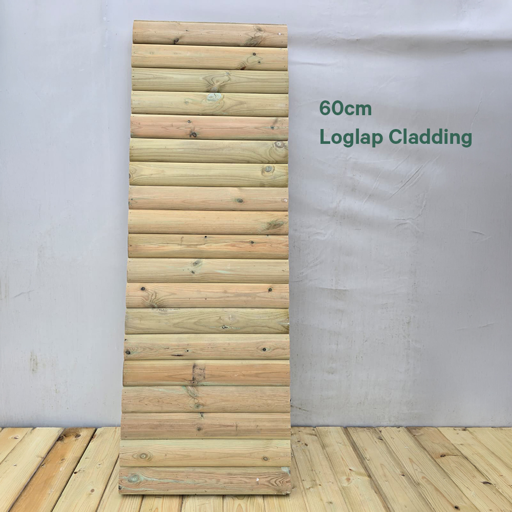 Timber Wall Frame Panel 60cmLoglap Cladding DIY Shed & Garden Room Panels 60cm Loglap | G&A Timber Aberdeenshire